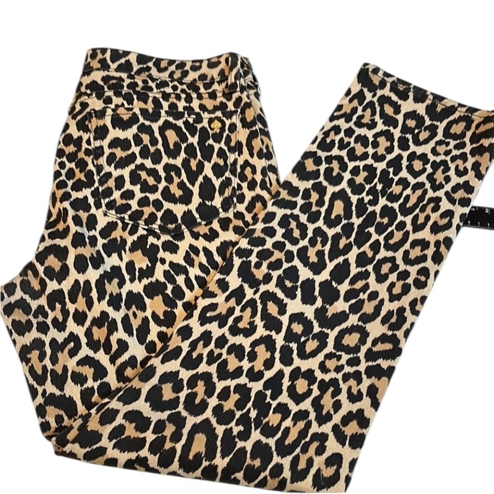 Kate Spade size 32 Leopard stretch skinny “ play hooky”SATURDAY NIGHT - Picture 4 of 14